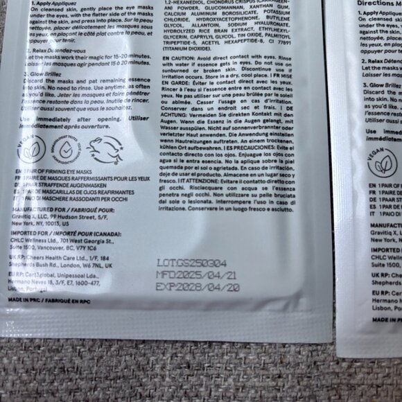 Grace & Stella Set of 2 Need a Lift Eye Masks - Picture 3 of 4